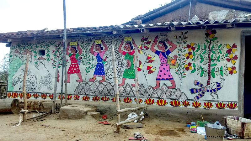 Madhubani Wall Murals Jharkhand-3