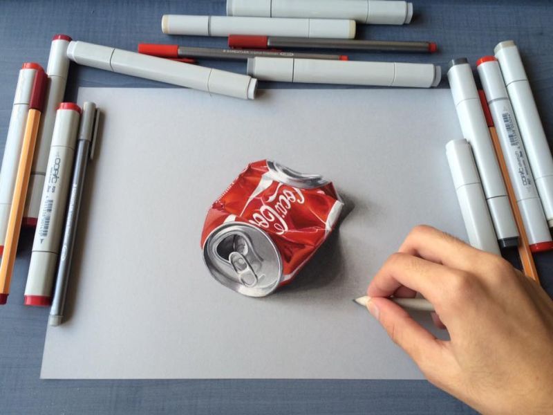 19-year-old Indian artist creates incredibly realistic 3D drawings