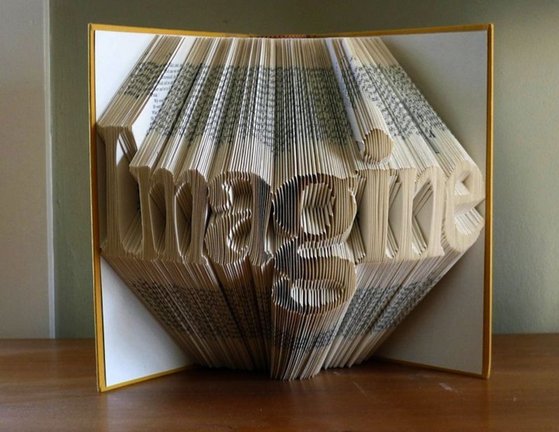 Book Art: Artist creates amazing sculptures with folded book pages