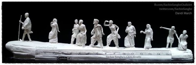 Sachin Sanghe’s chalk and lead sculptures-6