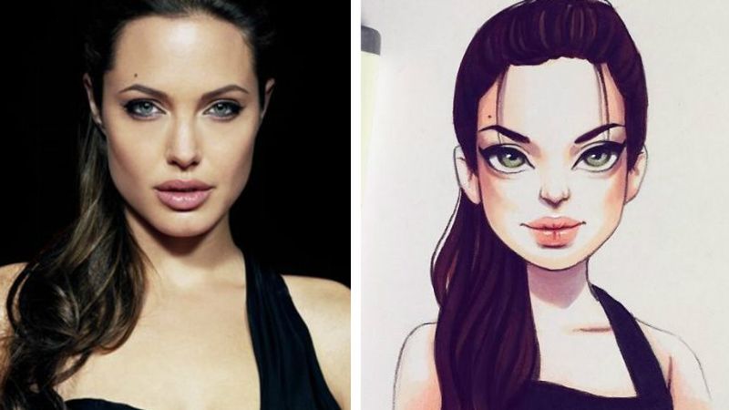 Angelina Jolie cartoon - EdgyMinds