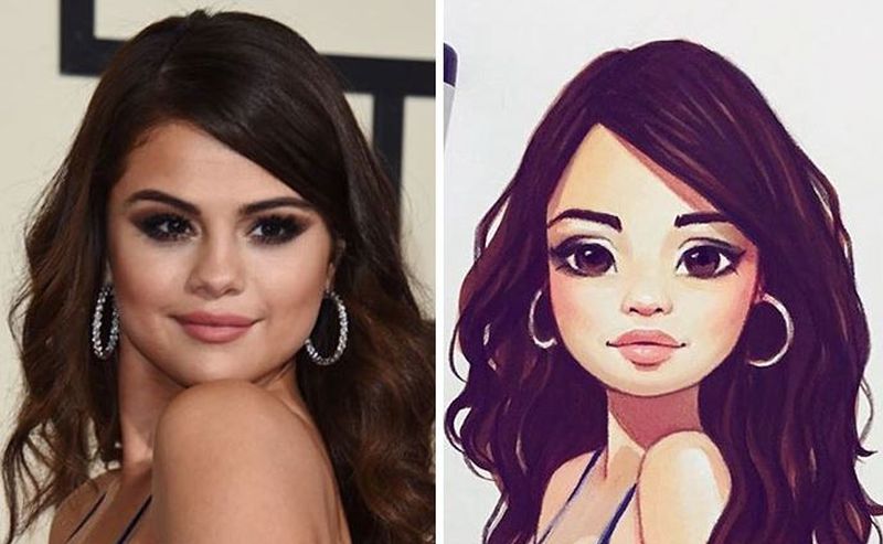 Selena Gomez cartoon - EdgyMinds
