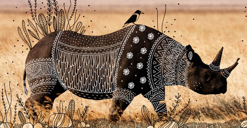 Indian artist glorifies beauty of wild animals with tribal doodles