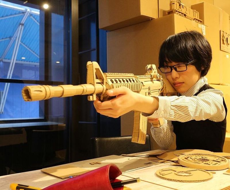 Cardboard Sculptures by Monomi Ohno-12