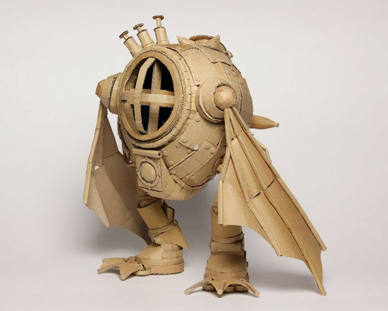 Cardboard Sculptures by Monomi Ohno-7