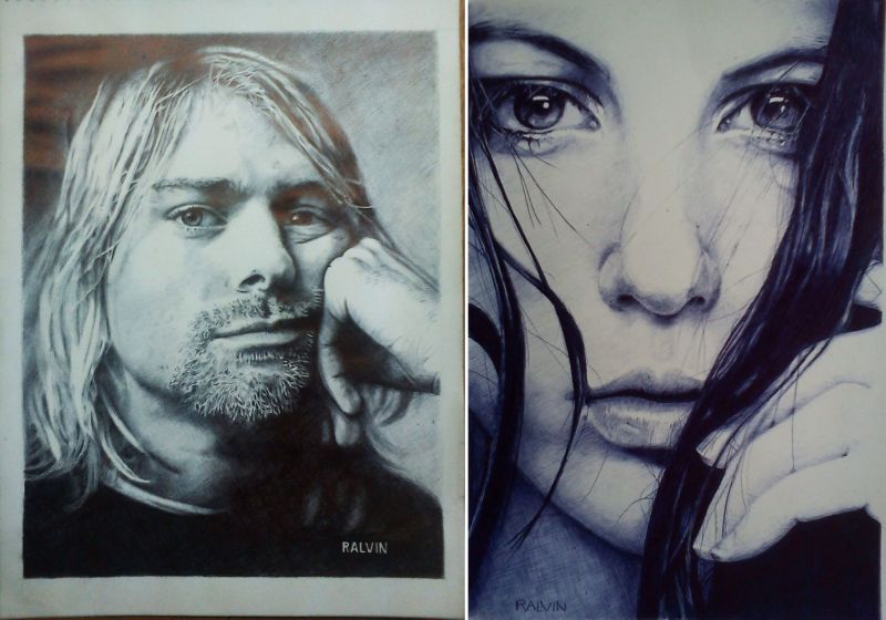 Astounding photorealistic portraits drawn with ballpoint pens