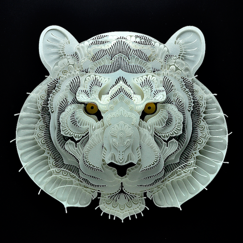 Intricate animal papercuts raise awareness for endangered species