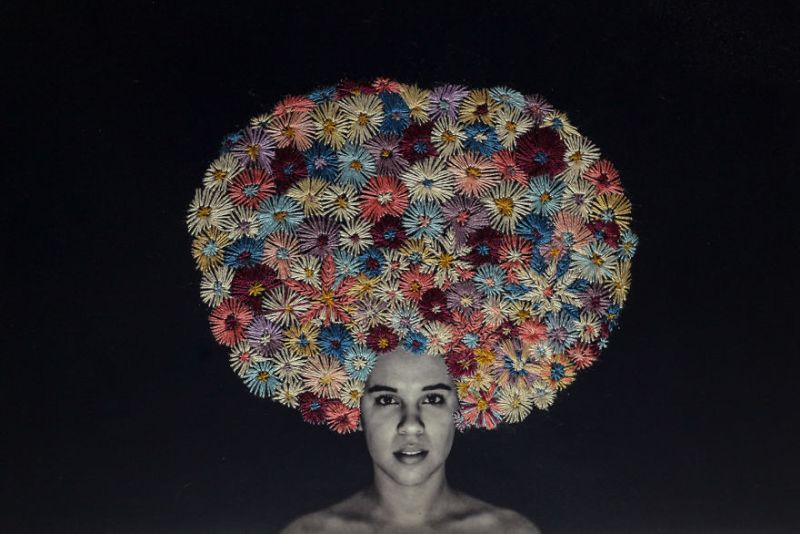Aline Brant Embroidered Photographs
