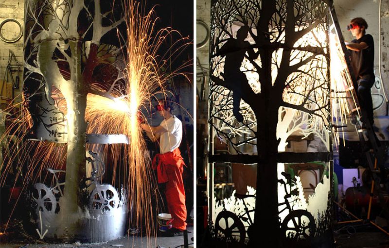 Dan Rawlings turns scrap metal into tree and plant sculptures-12