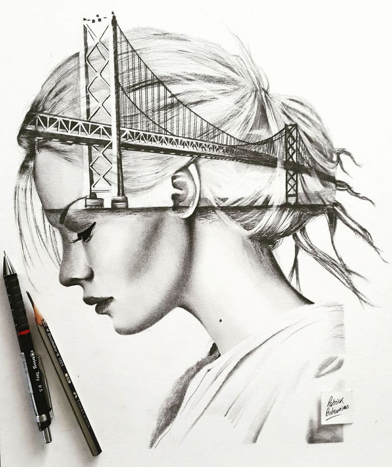 Double-Exposure-Drawings-by- Patrick Antounian