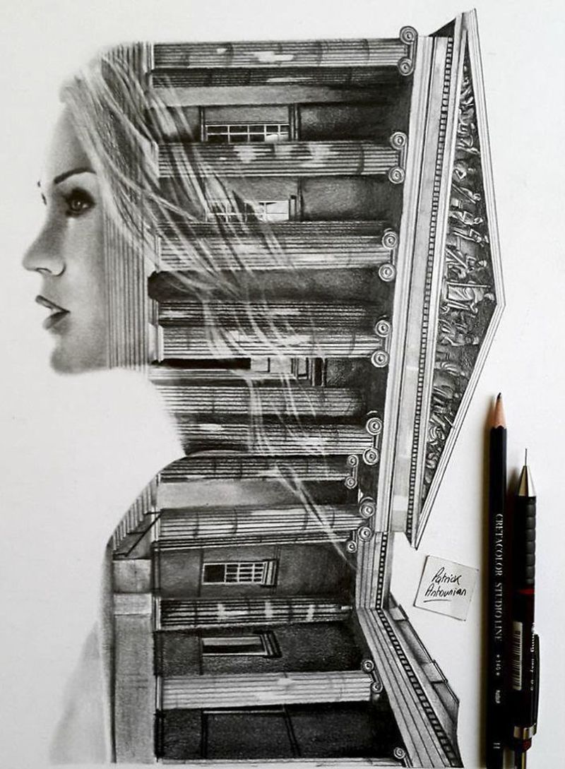 Double-Exposure-Drawings-by- Patrick Antounian