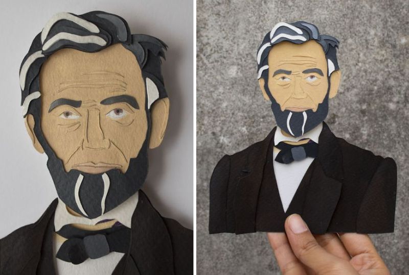 Indian artist duo creates paper cut portraits of some iconic personalities