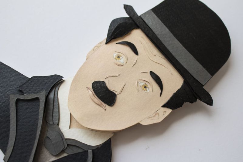 Paper Cut Charlie Chaplin by NVillustraion