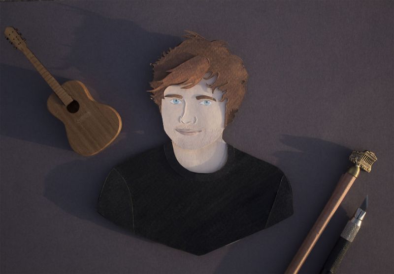 Paper Cut Ed Sheeran by NVillustraion