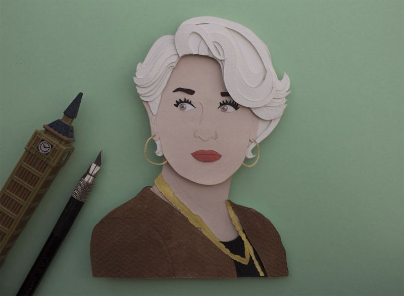 Paper Cut Meryl Streep by NVillustraion