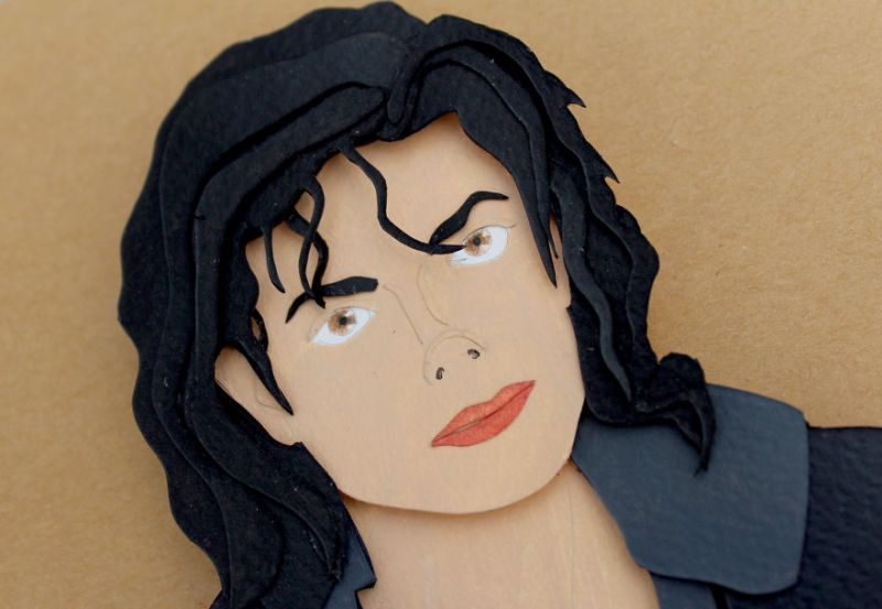 Paper Cut Michael Jackson by NVillustraion