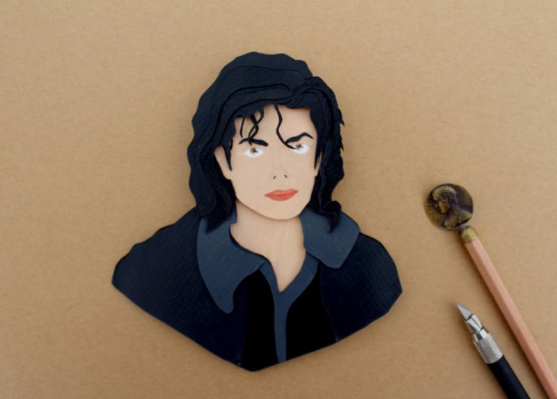 Paper Cut Michael Jackson by NVillustraion