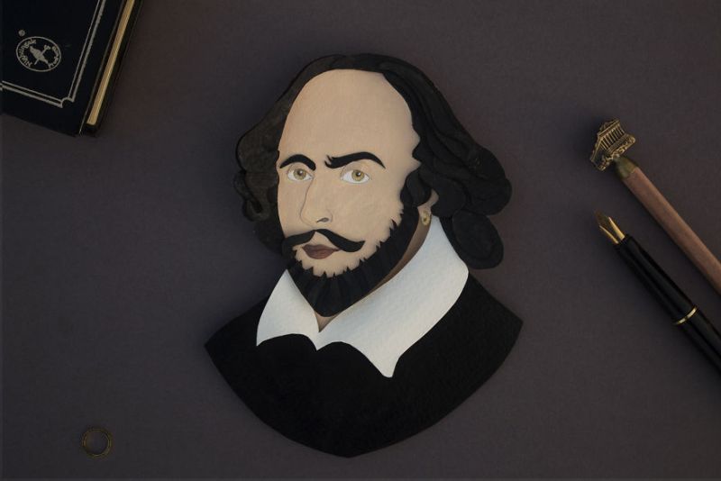 Paper Cut William Shakespeare by NVillustraion