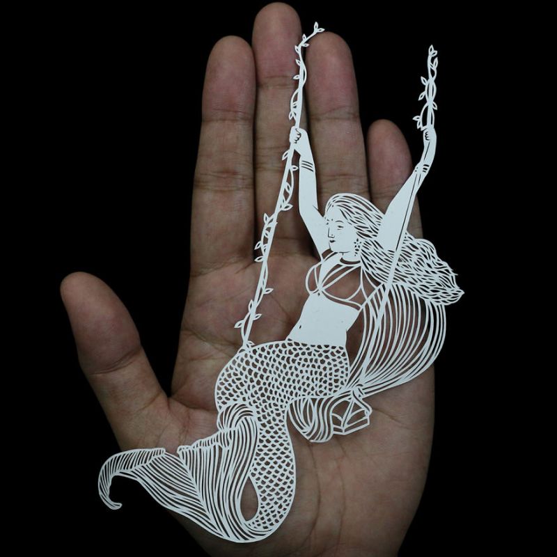 Indian Women Papercut by Parth Kothekar