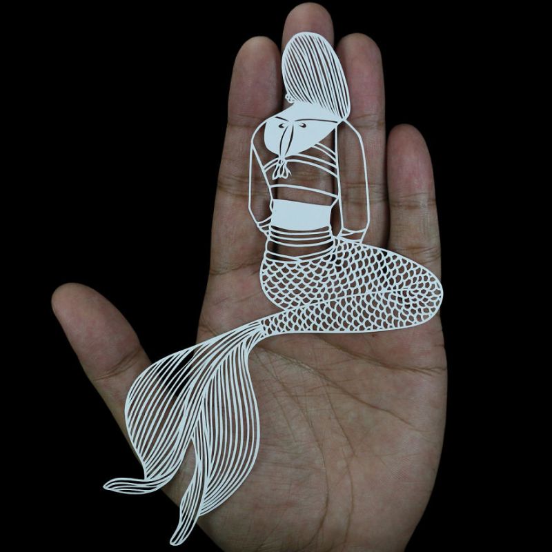 Indian Women Papercut by Parth Kothekar