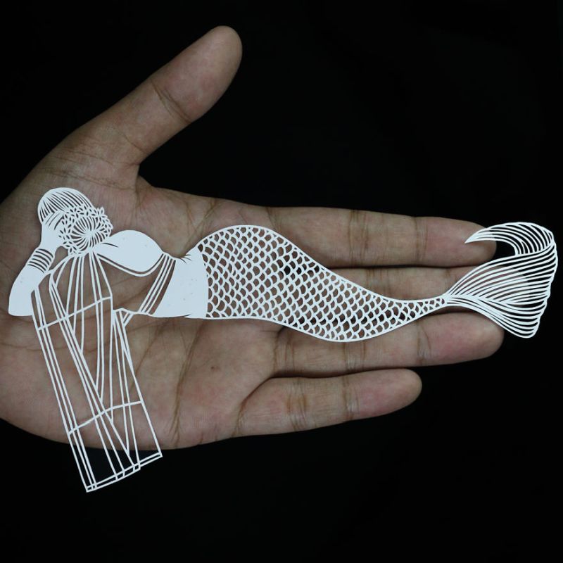 Indian Women Papercut by Parth Kothekar