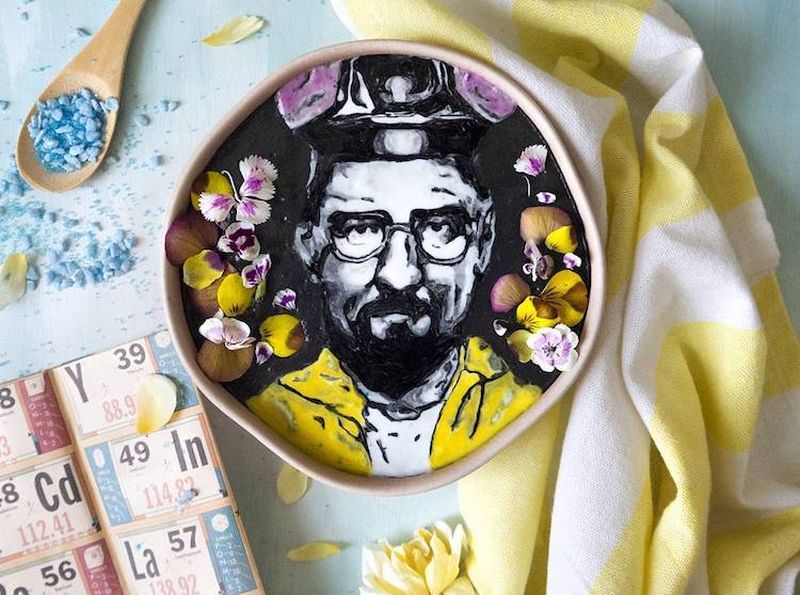 Food Art: Malaysian artist creates striking portraits on smoothie bowls