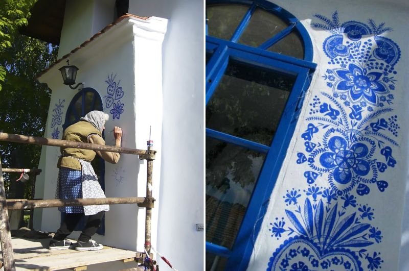 90-year-old Czech Republic grandmother paints every house of her small village