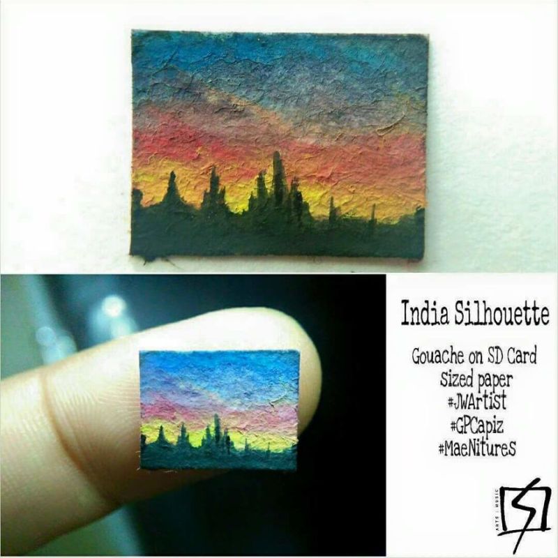 Micro-paintings on rice grains by Sheila Mae Bernaldez