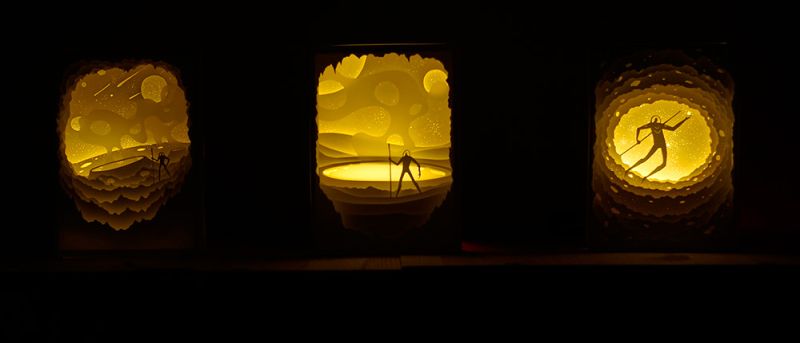 mumbai's husband-wife duo creates paper cut art with light