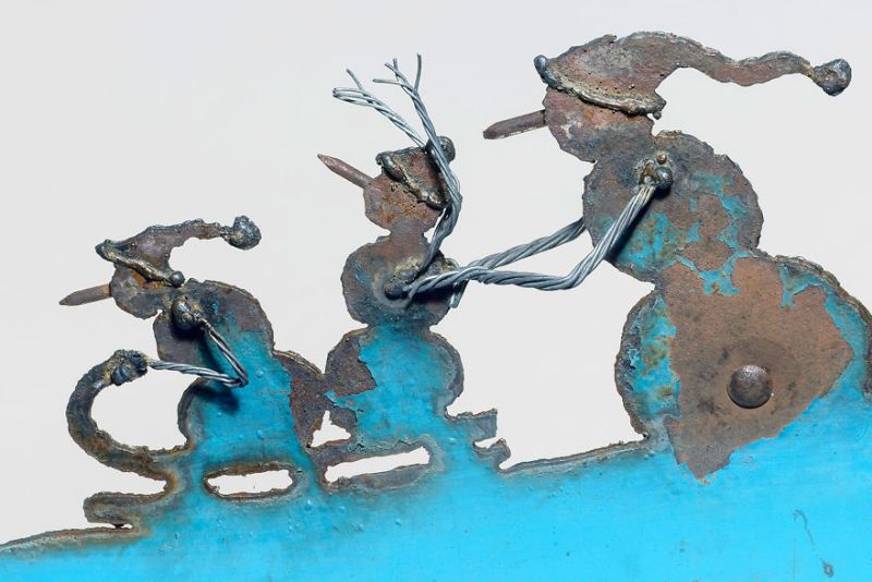 Metal Art with shovel by cindy chin