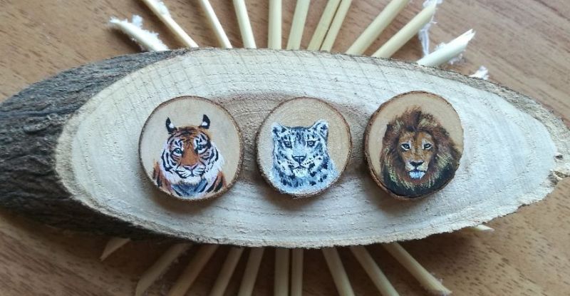 Veterinary student gets crafty with her animal paintings on wood