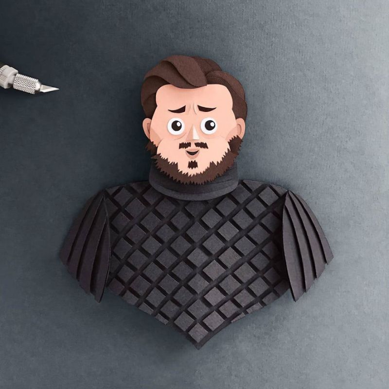 Paper Cut Game of Throne Characters by Robbin Gregorio