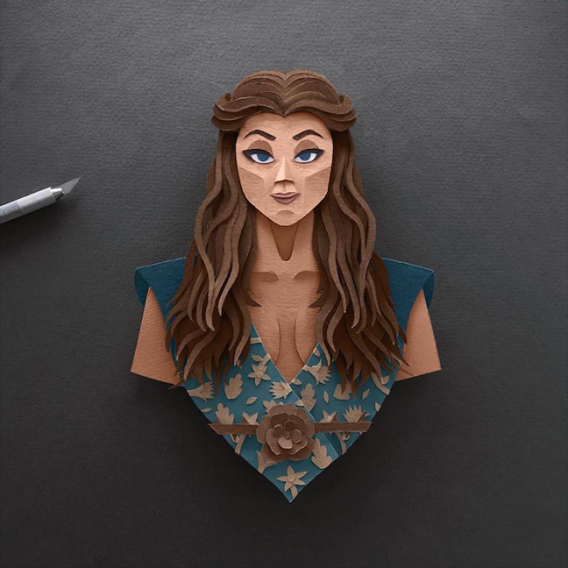 Paper Cut Game of Throne Characters by Robbin Gregorio