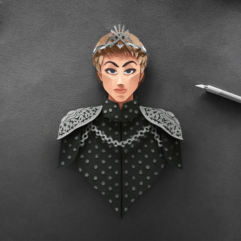 Paper Cut Game of Throne Characters by Robbin Gregorio