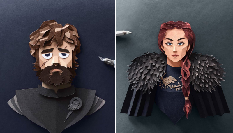 Paper Art: Artist Creates Detailed Game of Thrones Characters Out of Paper