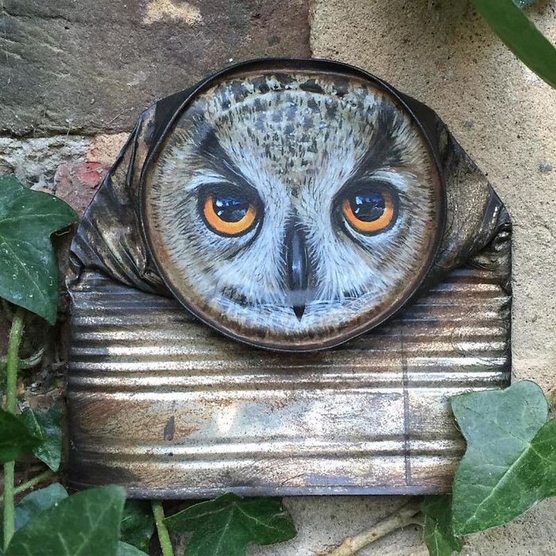 Life-Like Paintings on Found Objects by My Dog Sighs