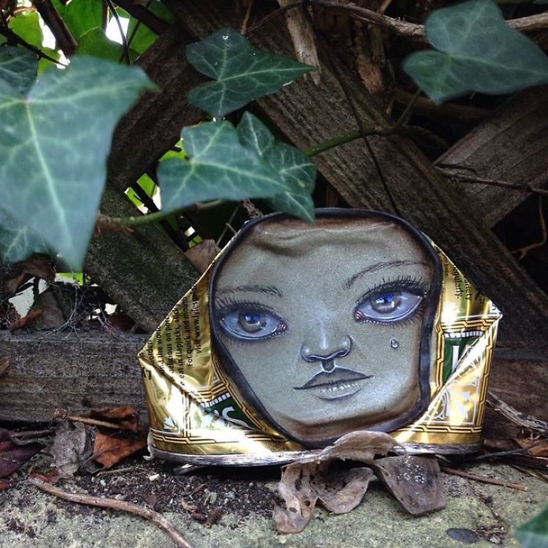 Life-Like Paintings on Found Objects by My Dog Sighs