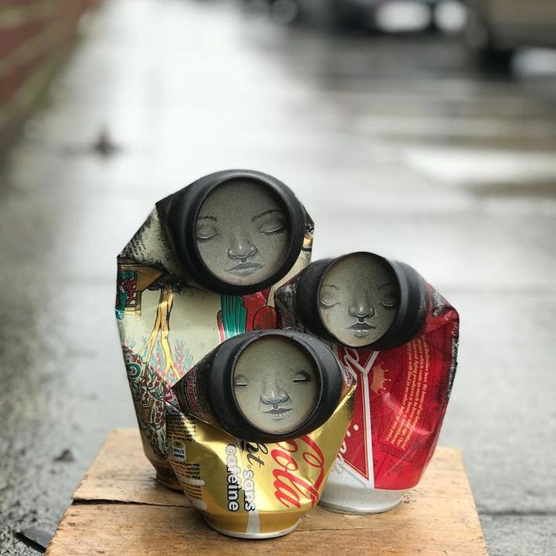 Life-Like Paintings on Found Objects by My Dog Sighs