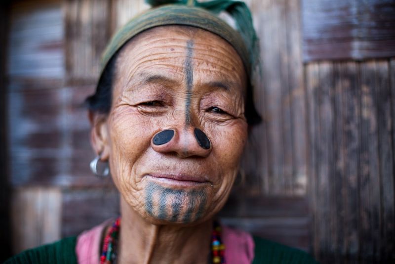 Apatani tribe tattoo