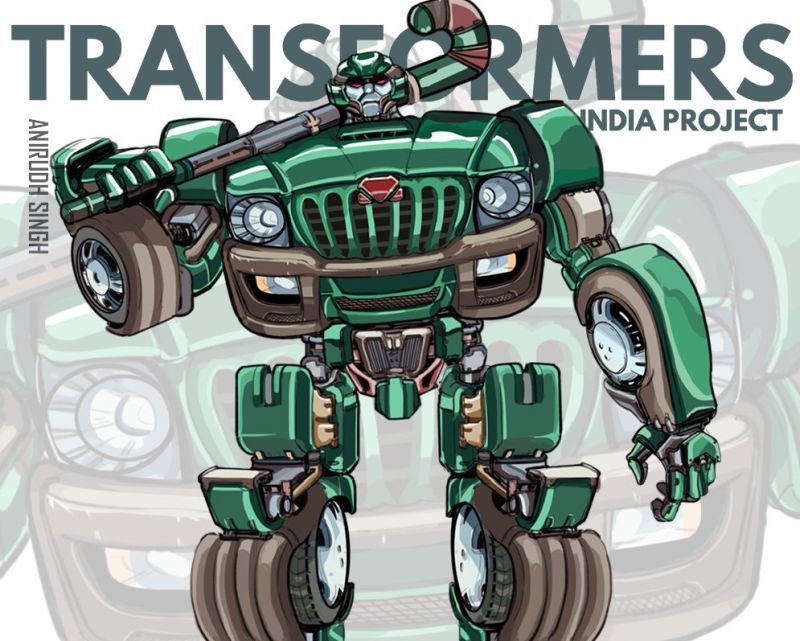 An artist envisions everyday Indian vehicles as kickass Transformers