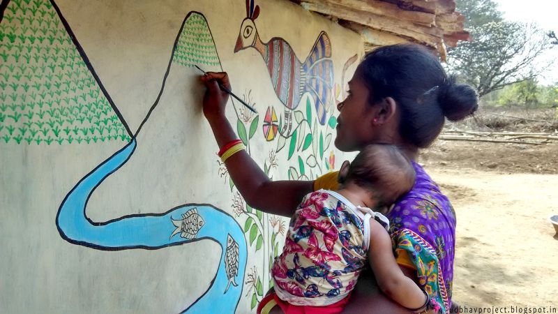 Madhubani Wall Murals Jharkhand-4