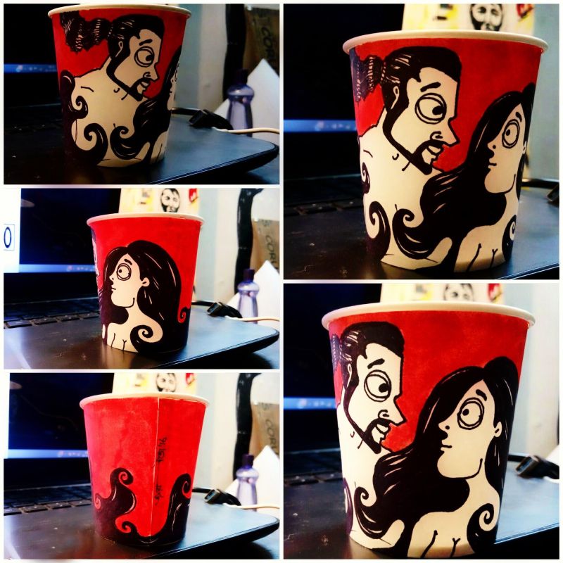 paper cup art