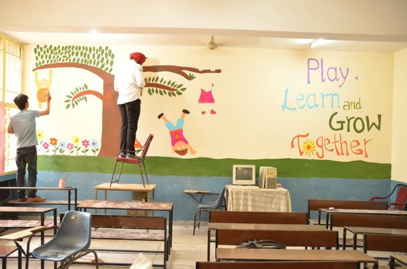 Rotaract Club is giving artistic makeover to schools in Chandigarh
