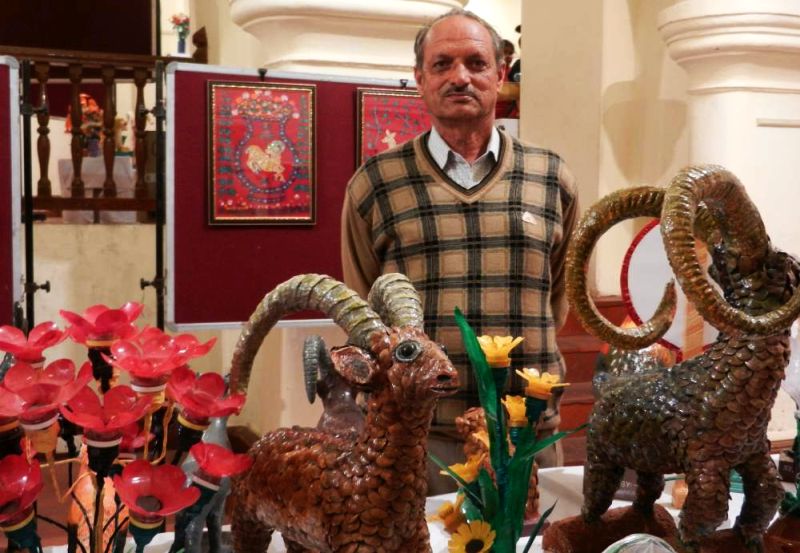 Recycled Art: Shimla-based artist creates animal figurines out of trash