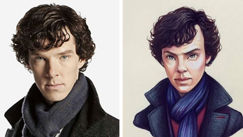 Benedict Cumberbatch cartoon