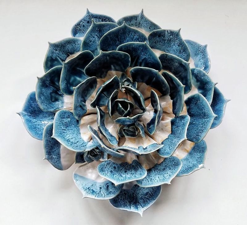 Self-taught sculptor grows succulents using clay and porcelain