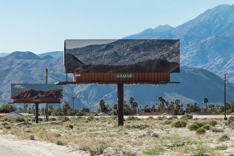 Artist replaces ads on billboards with photos of landscapes they blocked