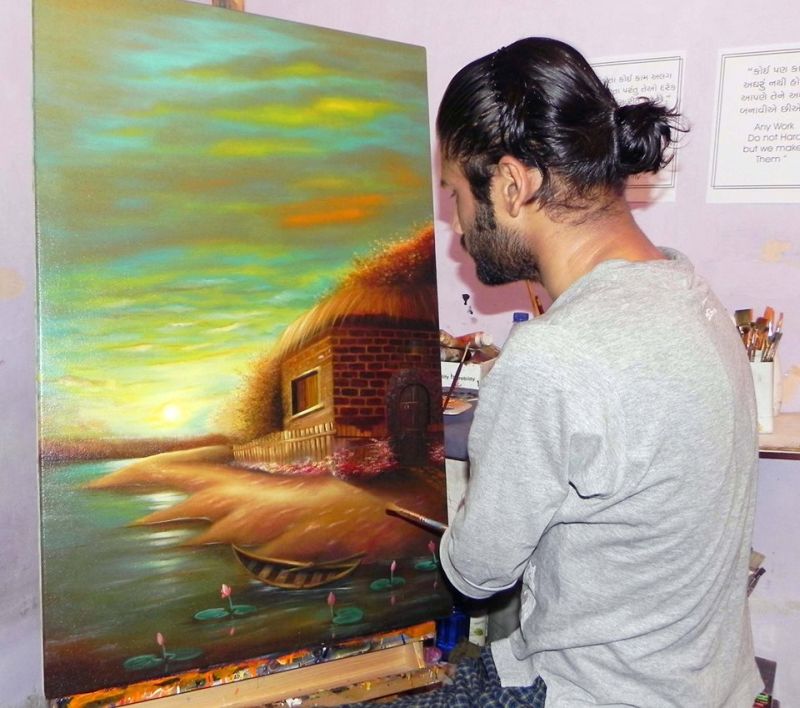 dhaval khatri painter without hands-7