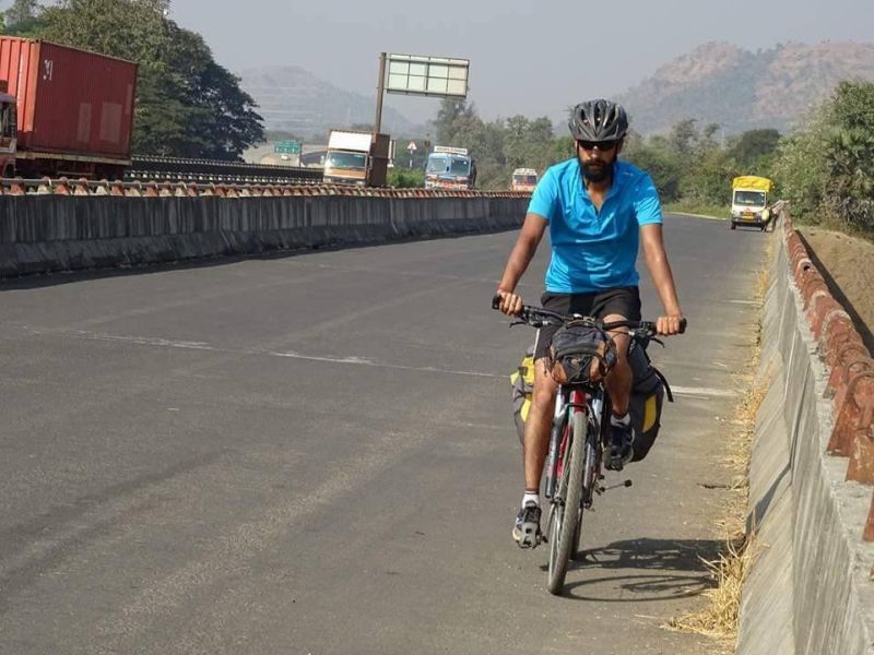 Uday Shankar cycled from Mandi to Madurai-1