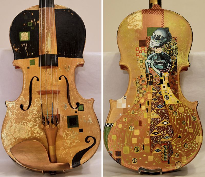 Painted instruments boasting famous works of Dali and other great artists